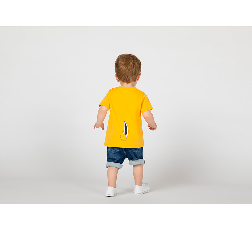 T-shirt manches courtes jaune en coton print Tic & Tac Disney 