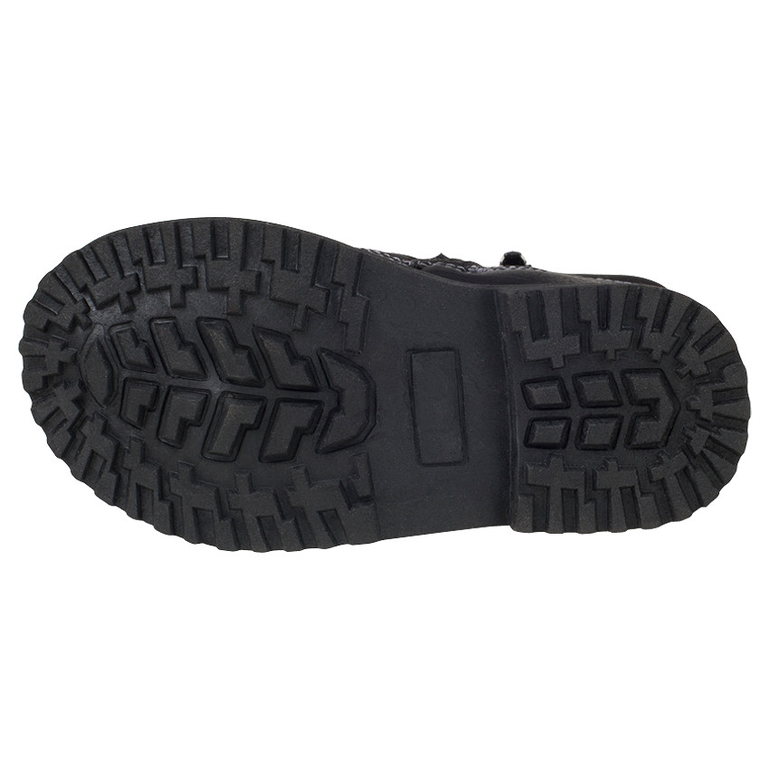 1/2 bottes aspect cuir avec boucle métal et zip 