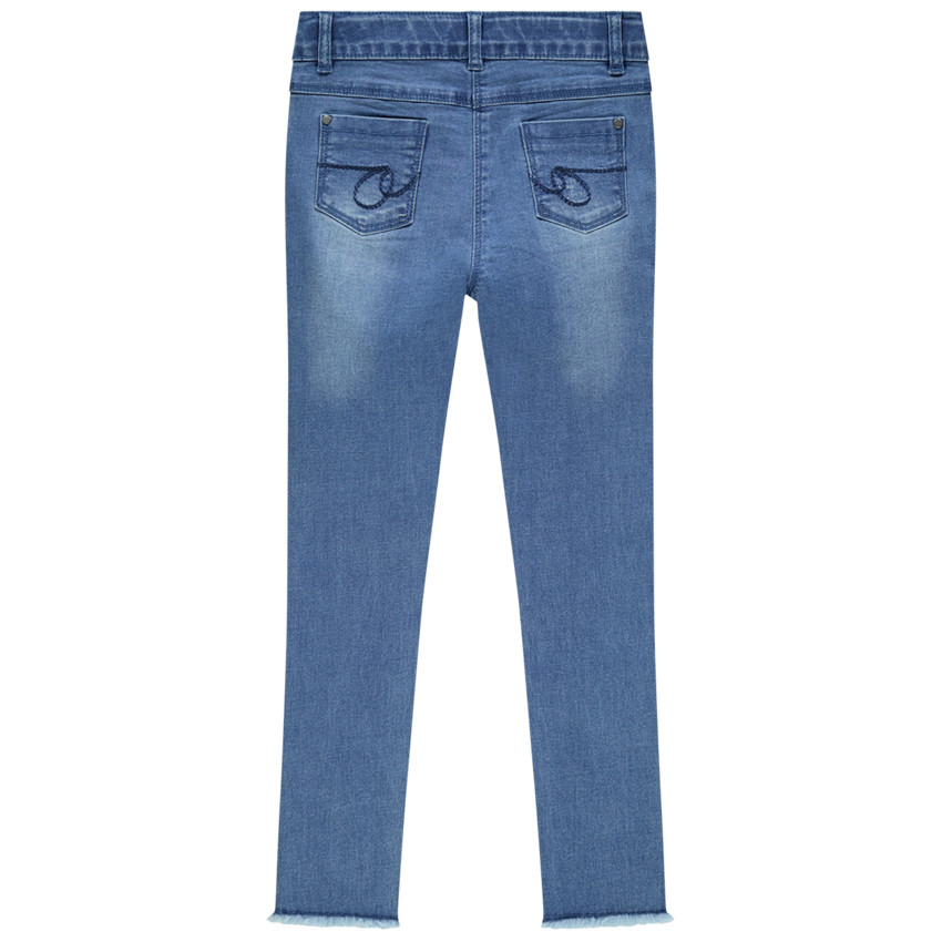 Jean skinny avec coeurs en sequins pour fille 