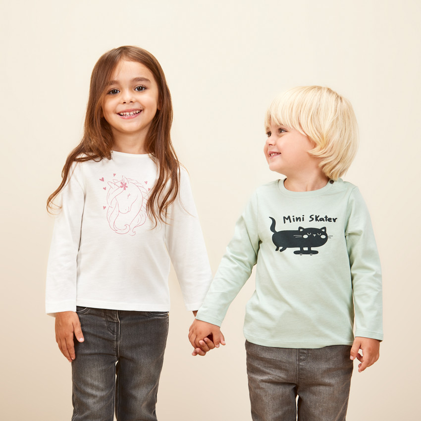 T-shirt manches longues en jersey print fantaisie pour bébé garçon 