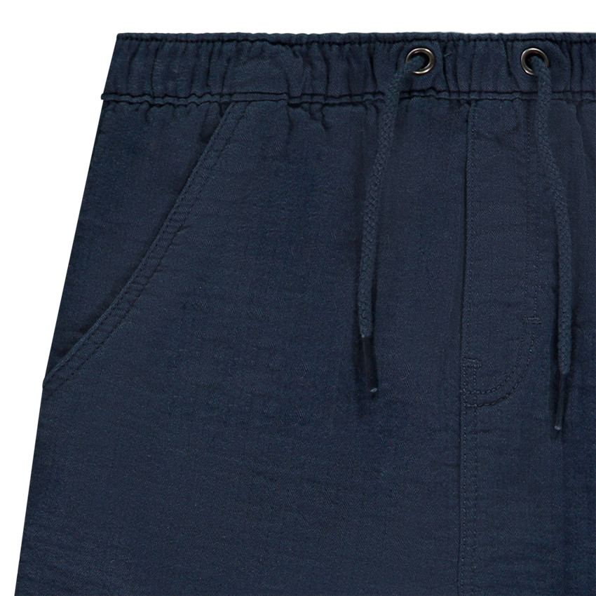 Pantalon uni en toile pour bébé garçon 