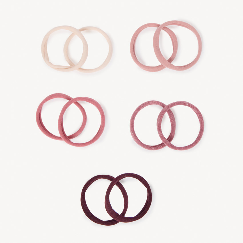 Lot de 10 élastiques fantaisie pour fille 