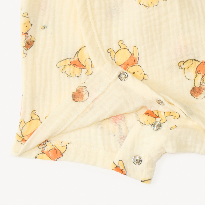 Combinaison courte en gaze de coton Winnie l’Ourson Disney pour bébé garçon 