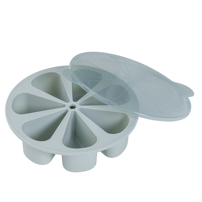 Moule de conservation multiportions 7 x 100ml en silicone vert 