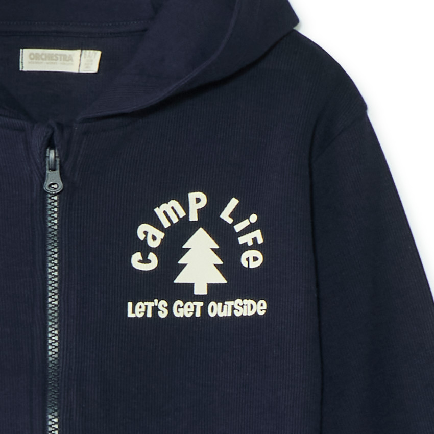 Ensemble de jogging garçon à capuche zippé print fantaisie 