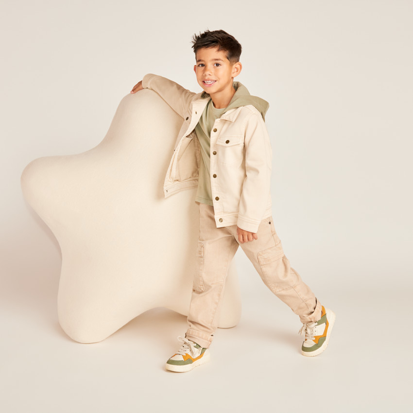 Veste en jean avec capuche amovible pour garçon