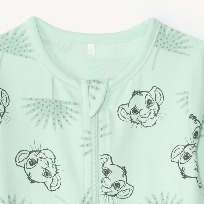 Dors-bien zippé sur l'avant imprimé Le Roi Lion Disney pour bébé garçon 