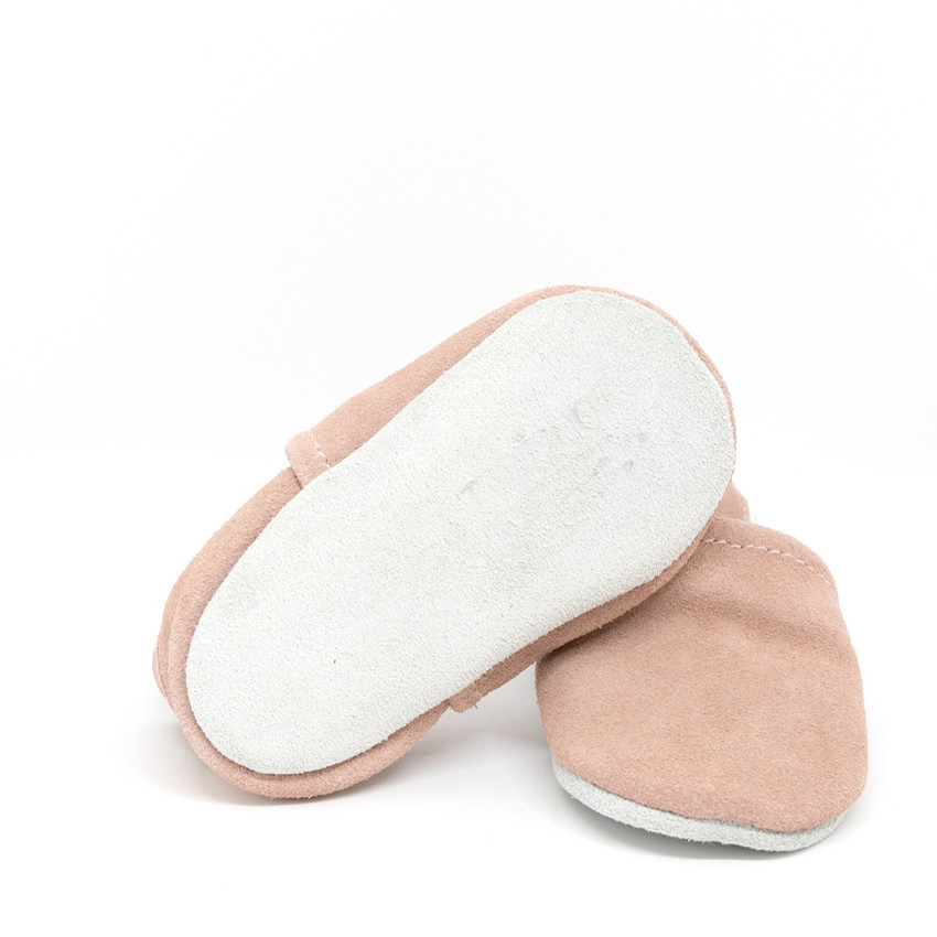 Chaussons souples 0-3M en suède Babysoft antique 