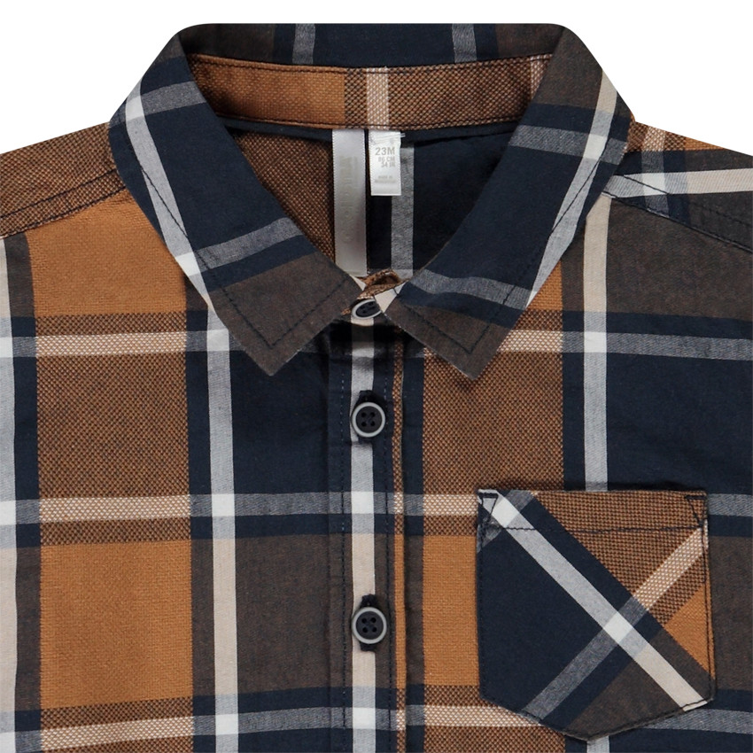 Chemise manches longues à carreaux pour bébé garçon 