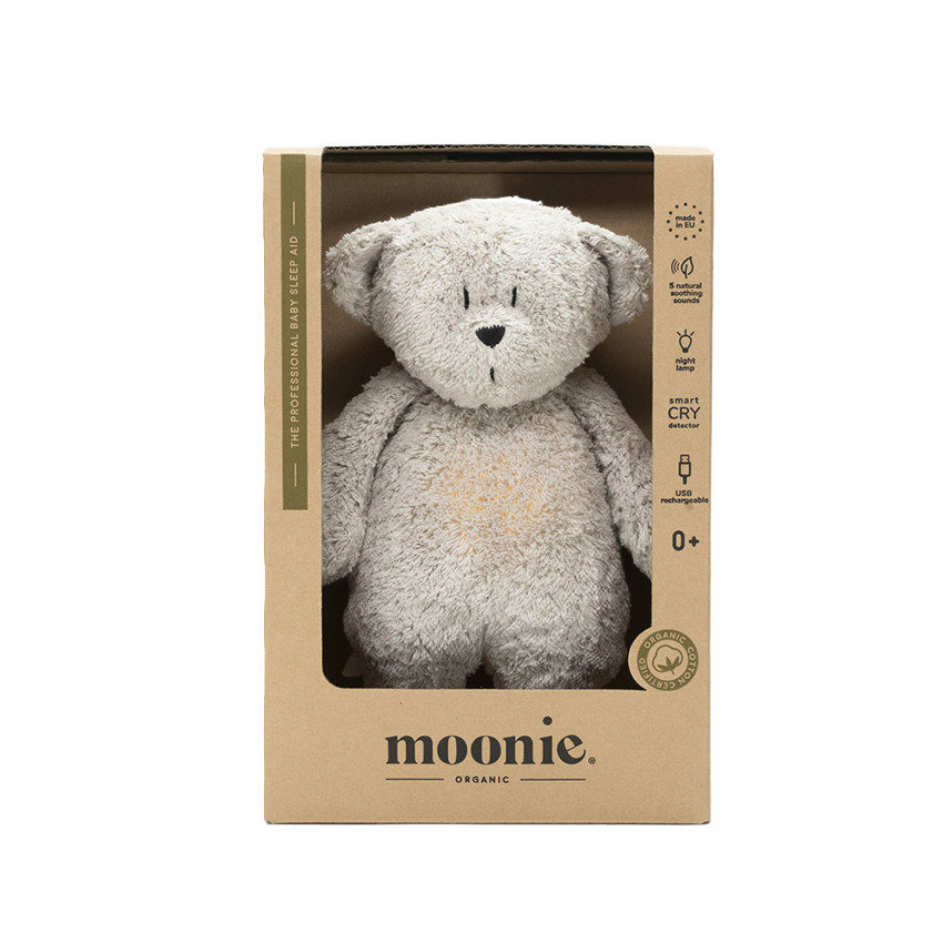 Veilleuse Ourson Son & Lumière gris minéral 