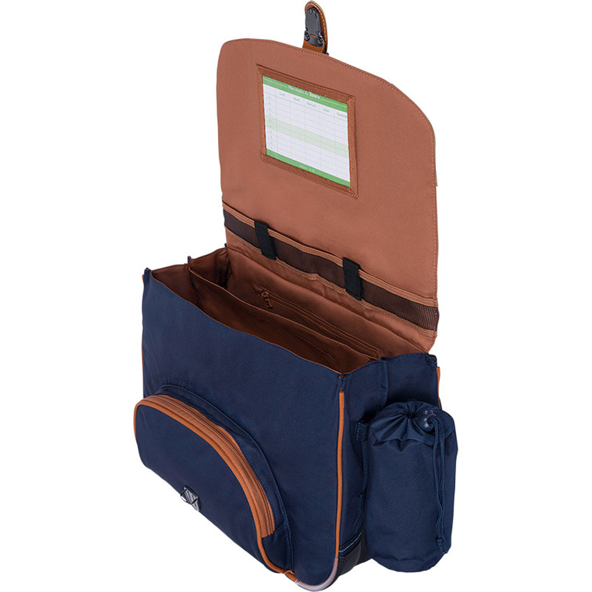 Cartable Camille avec poche pour gourde - bleu 