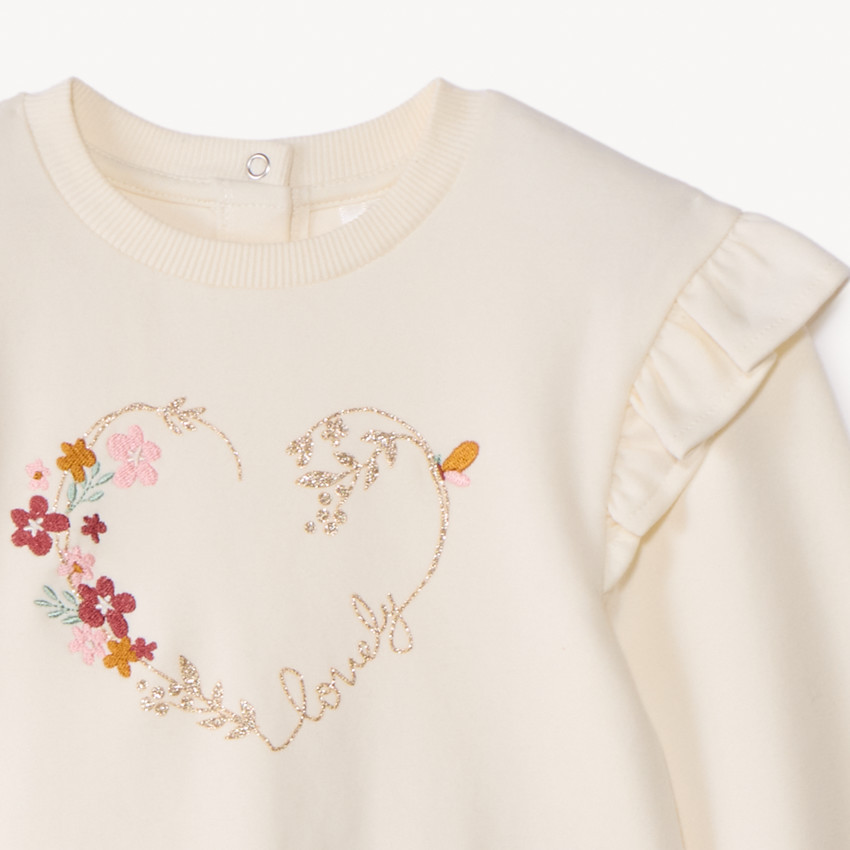 Ensemble sweat + jogging fantaisie pour bébé fille  