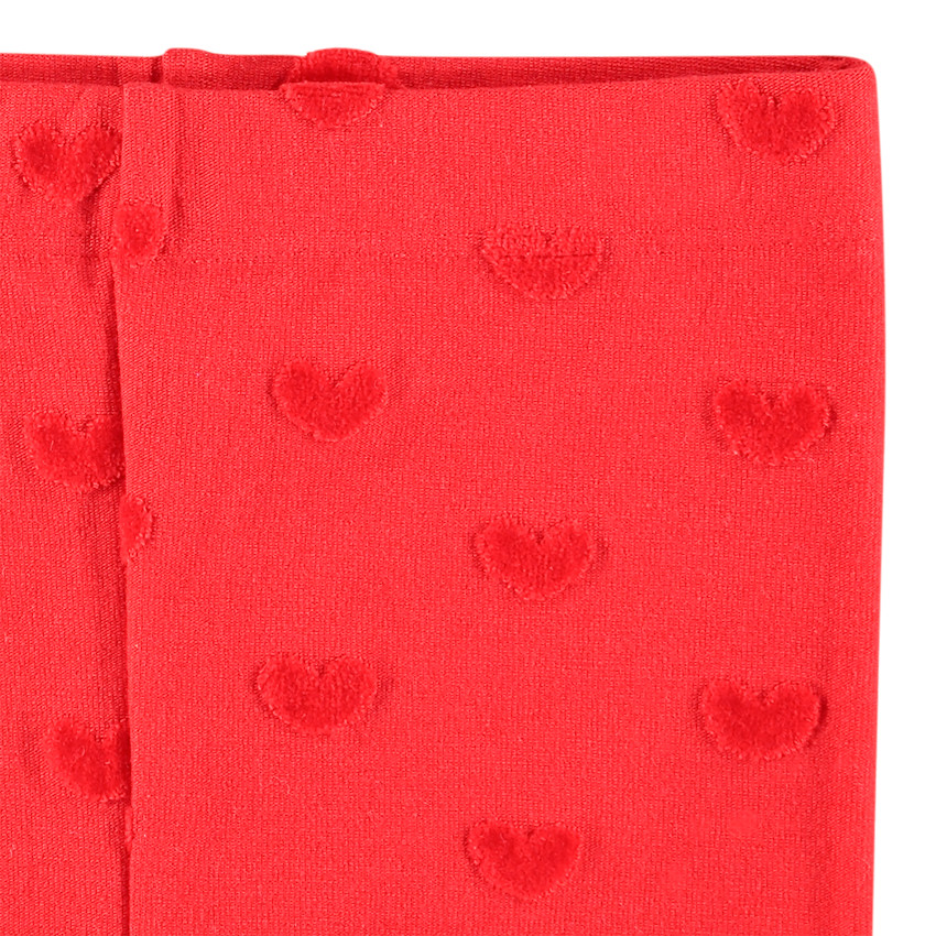 Ensemble bi-matière legging et tunique imprimé coeurs 