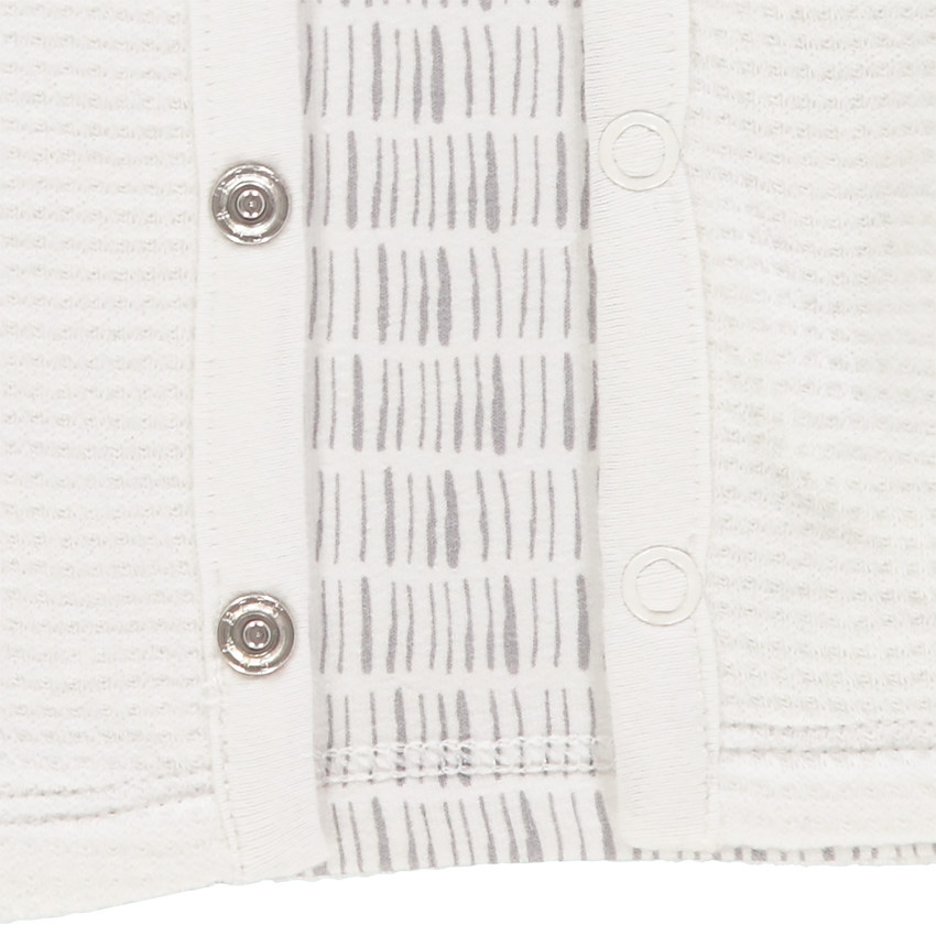 Ensemble pantalon et gilet pressionné en coton fantaisie 