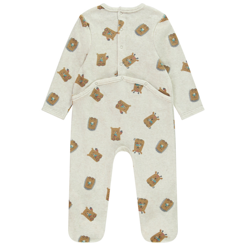 Lot de 3 dors-bien velours animaux pour bébé garçon avec ouvertures différentes selon l'âge 