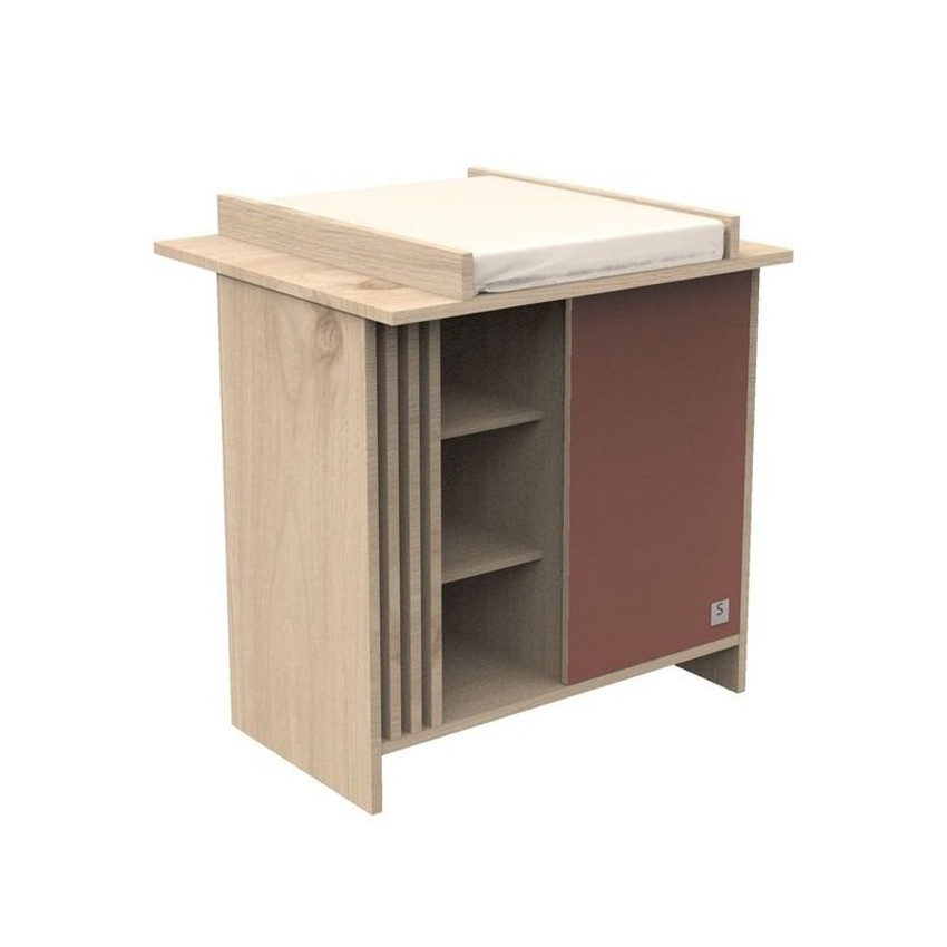 Plan à langer pour commode Tokyo aspect chêne suave 