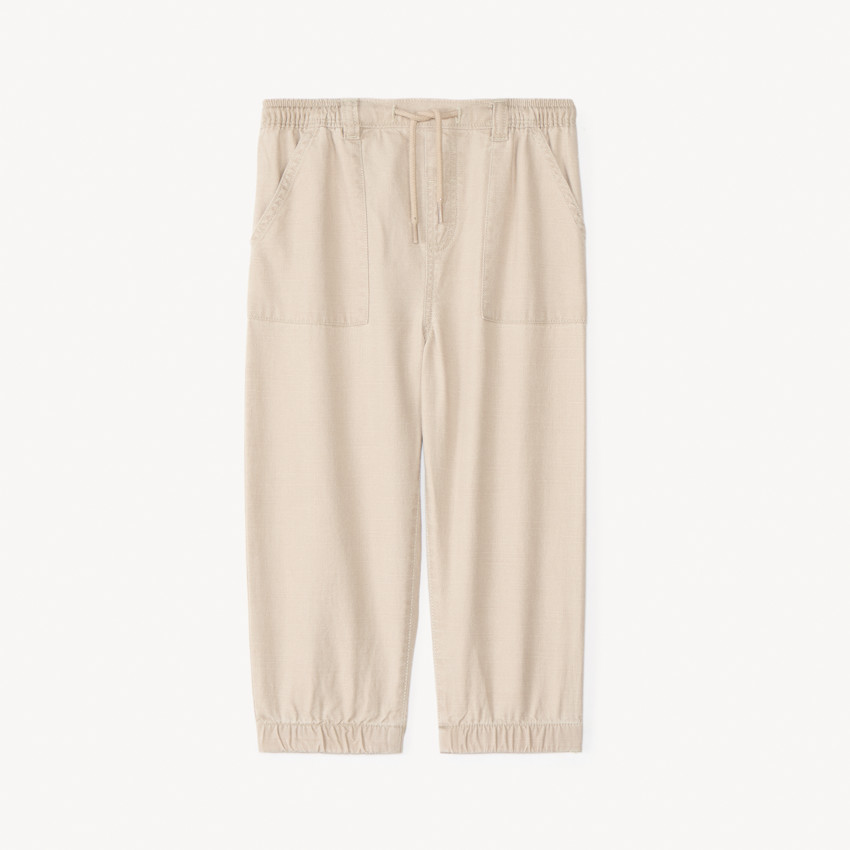 Pantalon en toile uni chevilles resserrées pour bébé garçon