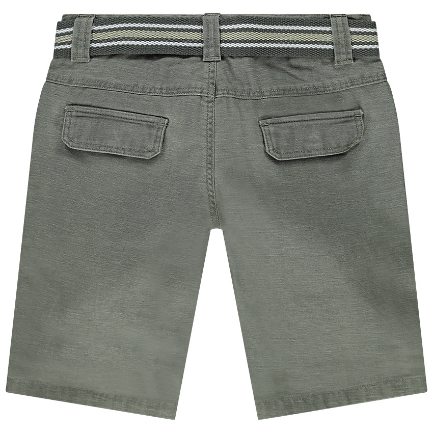 Bermuda cargo en coton et lin pour garçon 