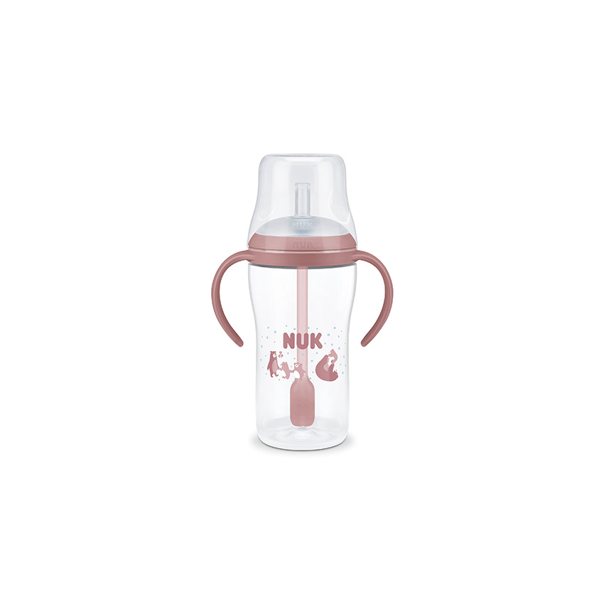 TASSE D'APPRENTISSAGE PAILLE PERFECT MATCH 260ML ROSE 8M+