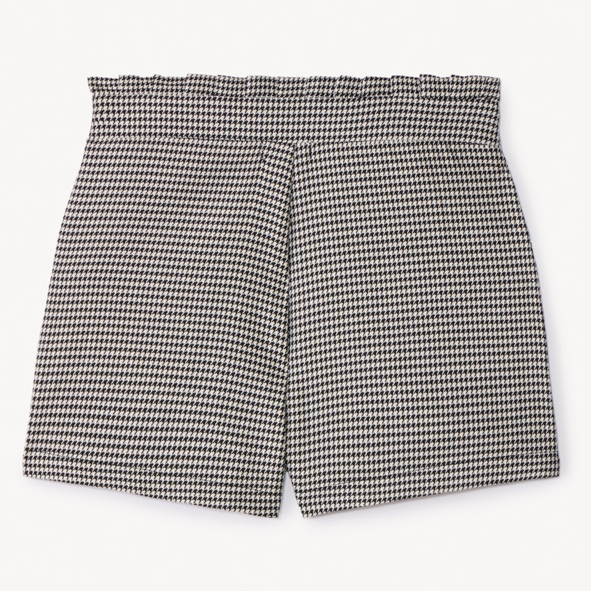 Short en pied de poule pour fille 