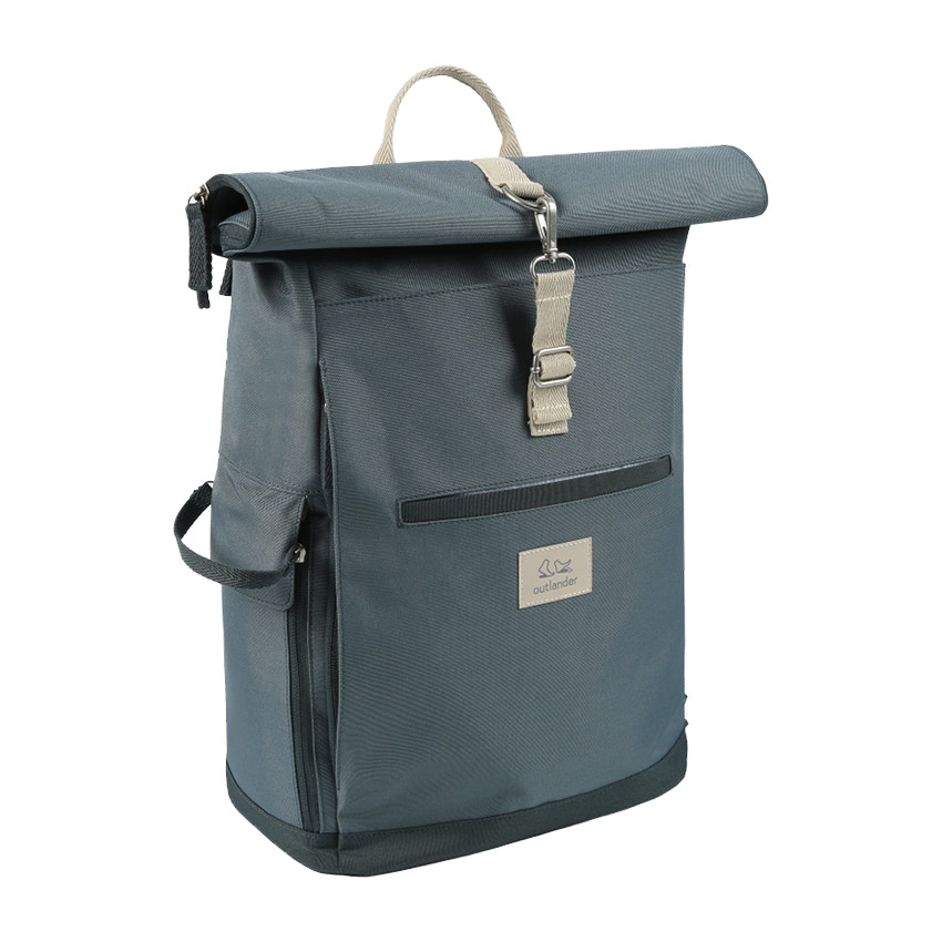 Sac à langer Roll Top - Gris/Vert 