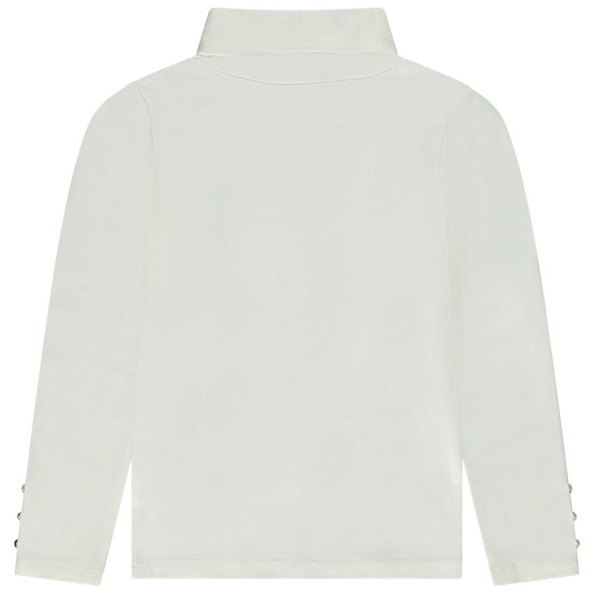 Sous-pull col roulé uni en jersey pour fille 