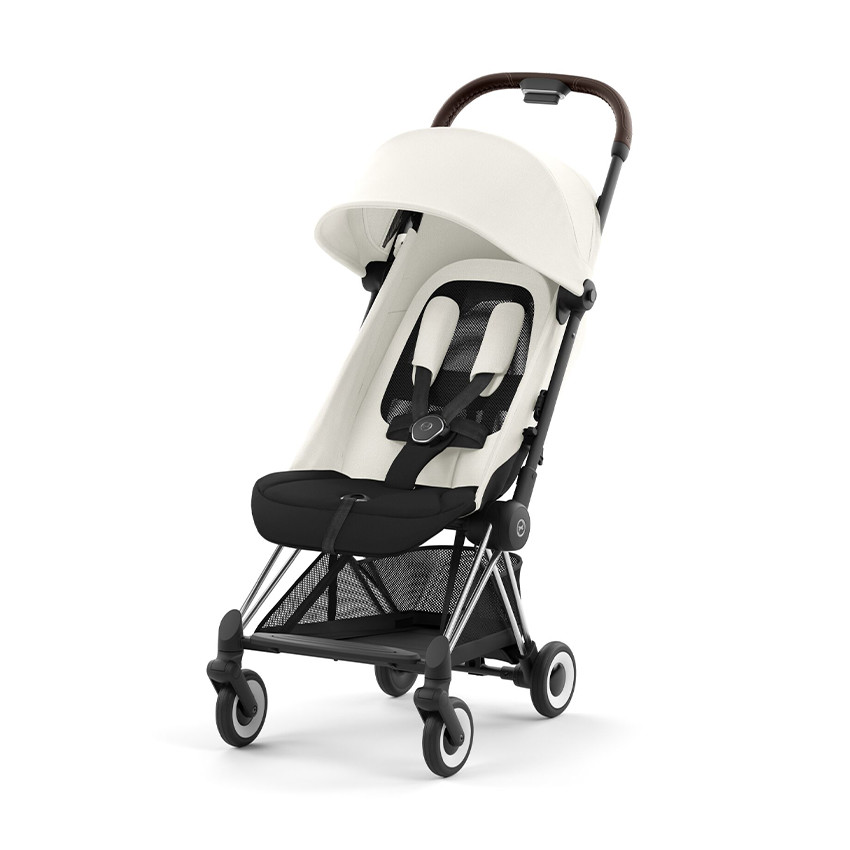 Poussette ultra-compacte Coya chrome/off white 