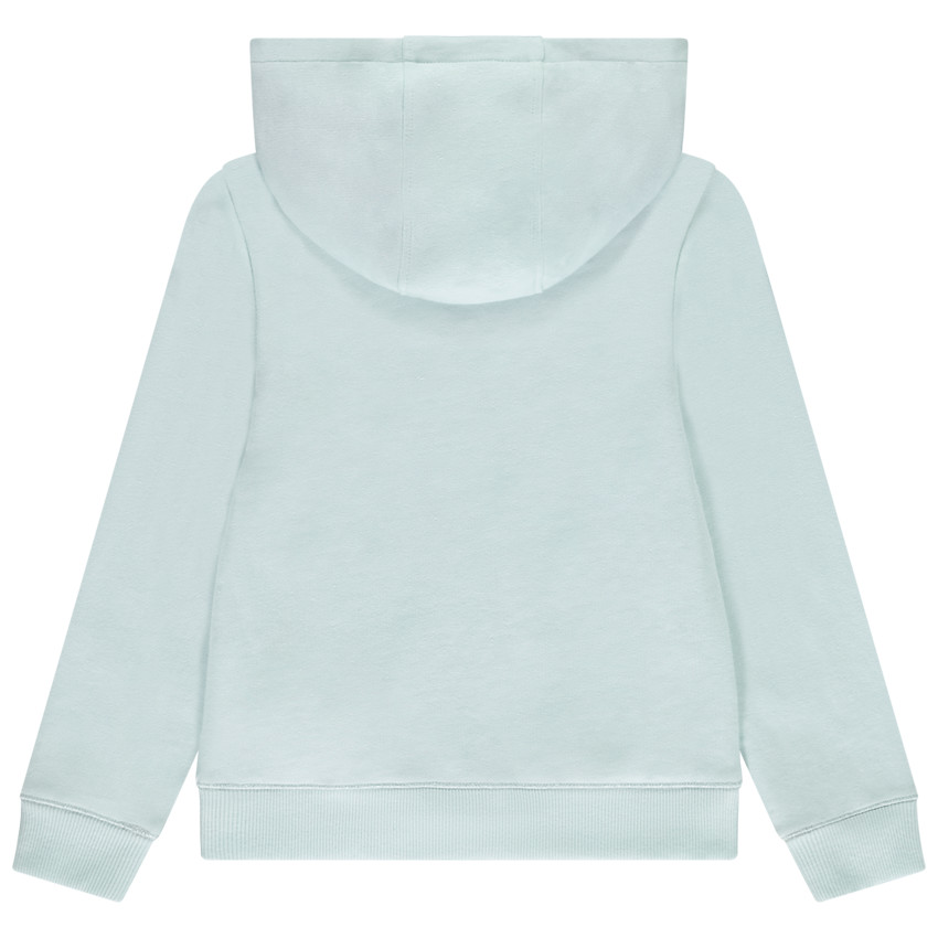 Gilet uni en molleton avec poches + capuche pour fille 