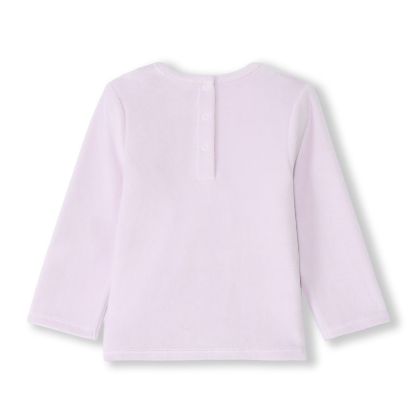 Set pyjama velours Bambi Disney pour bébé fille avec finitions différentes selon l'âge 