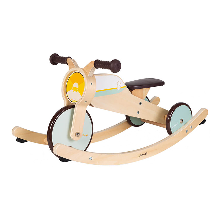 Tricycle 2 en 1 à Bascule en bois 