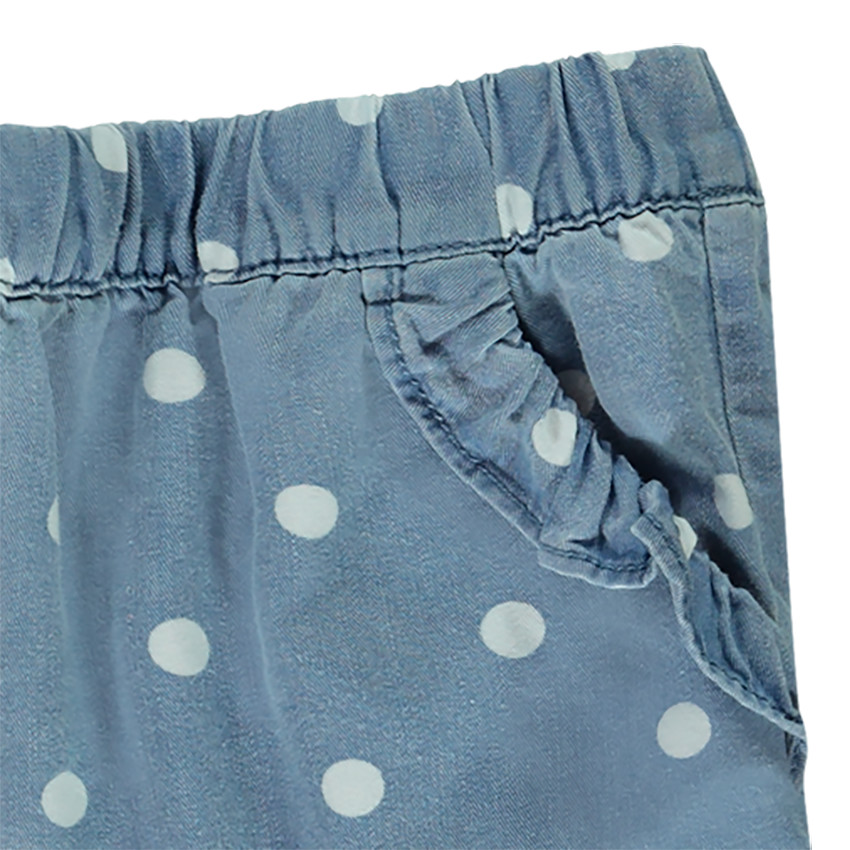 Short en lyocell imprimé pois pour bébé fille 