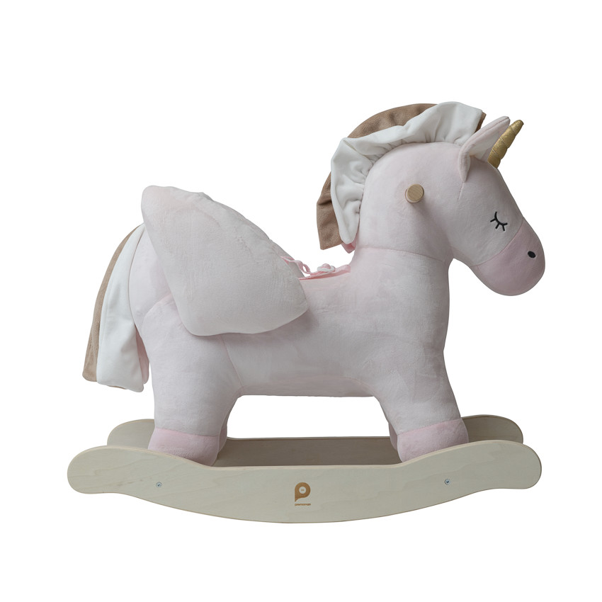Licorne à bascule rose clair 