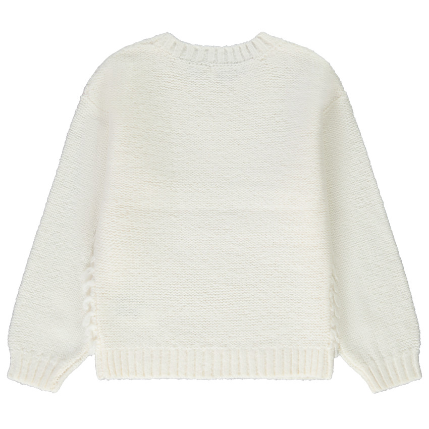 Pull en tricot effet fourrure oversize pour fille 