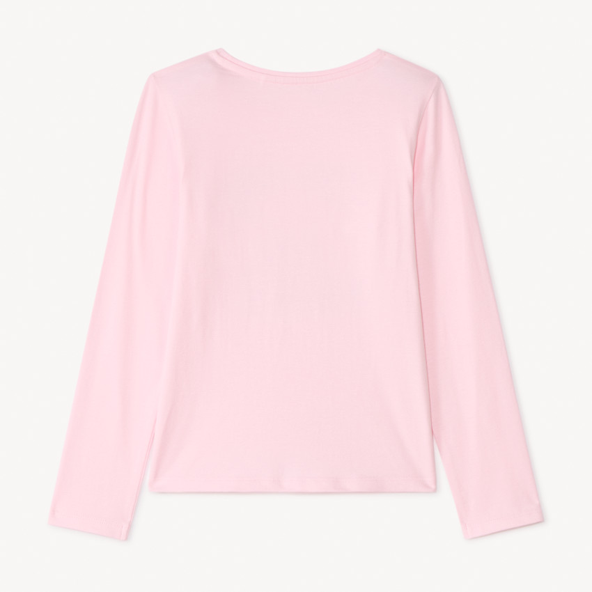 T-shirt manches longues à print pailleté pour fille 