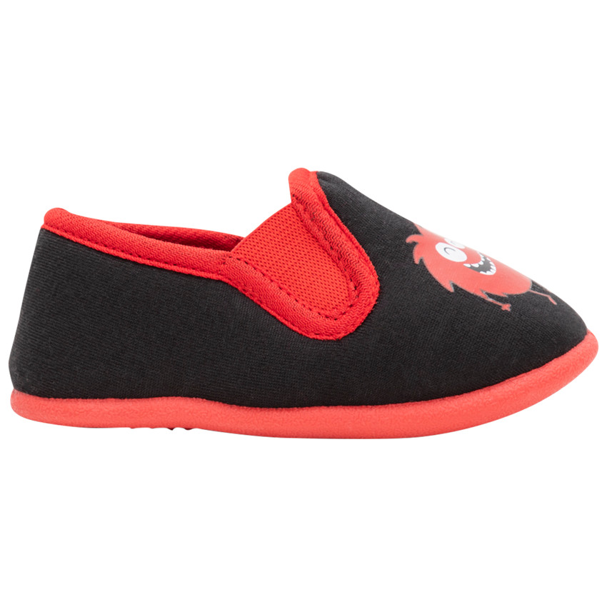 Chaussons bas en jersey avec monstre printé 