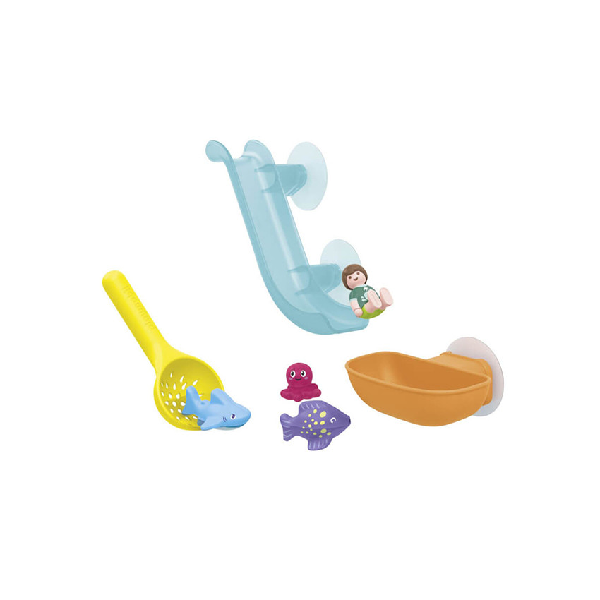 Set 10 pièces Grand toboggan aquatique et animaux marins 