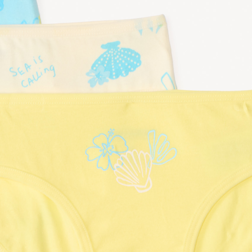 Lot de 7 culottes motifs plage pour fille  