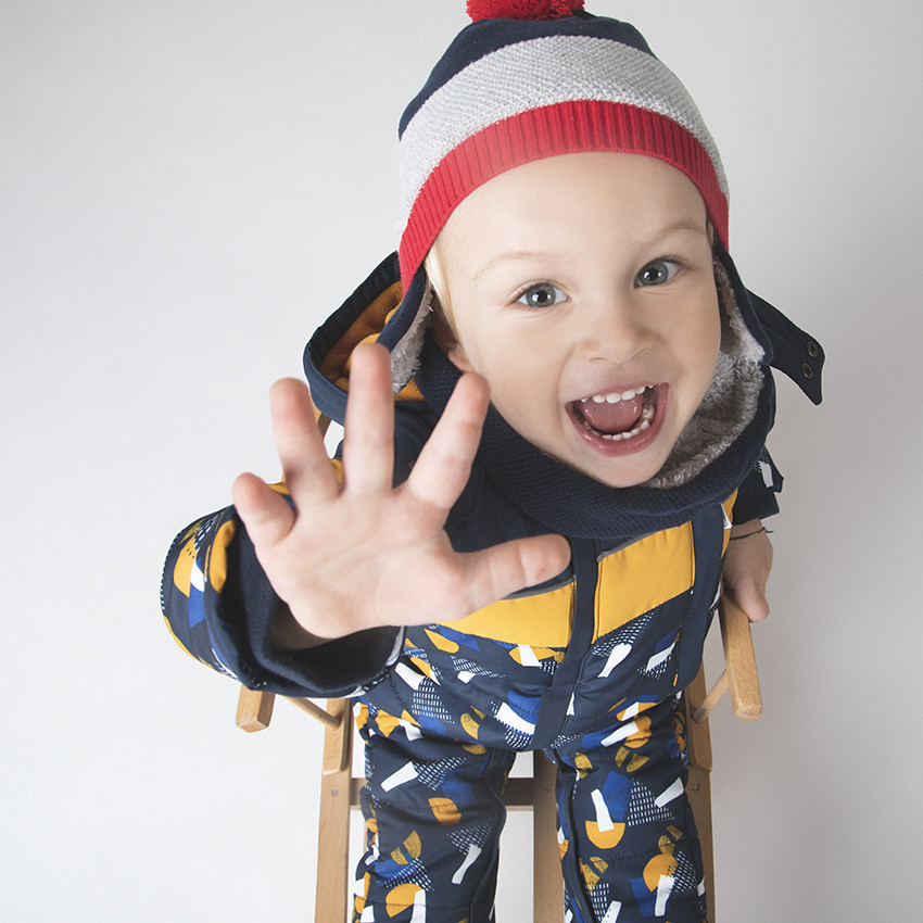 Ensemble bonnet et snood en tricot doublés sherpa 