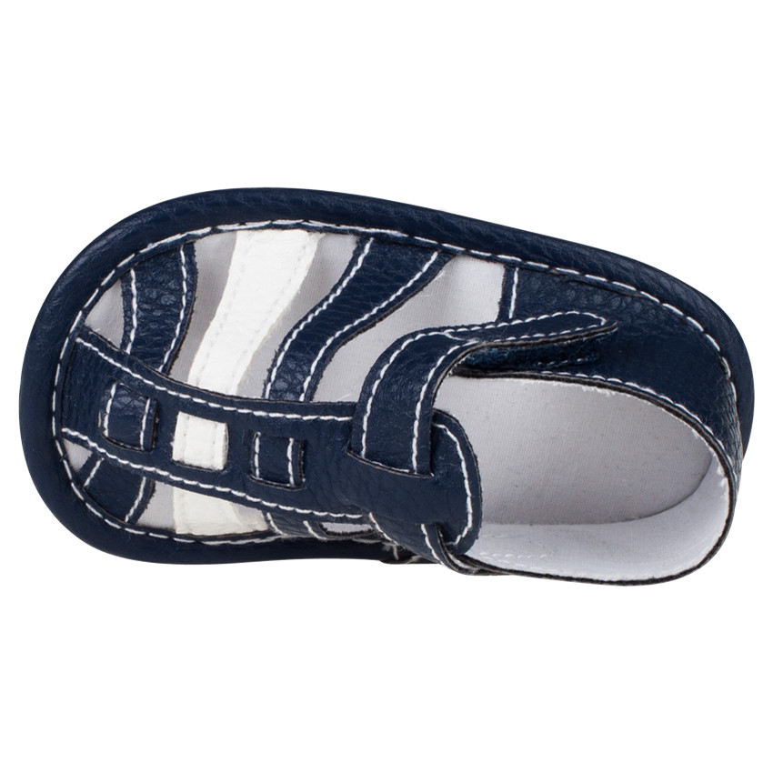 Nu-pieds aspect cuir à brides 