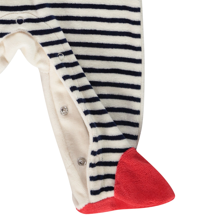 Lot de 3 dors-bien en velours imprimé pommes pour bébé fille 