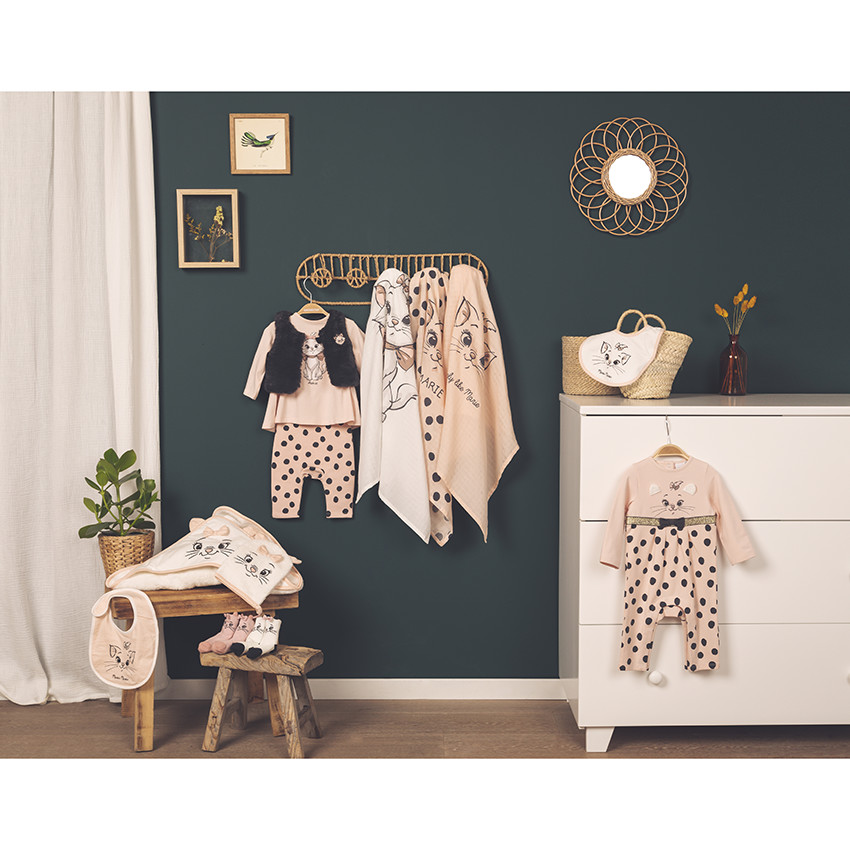 Lot de 2 bavoirs en coton print Marie Aristochats Disney 