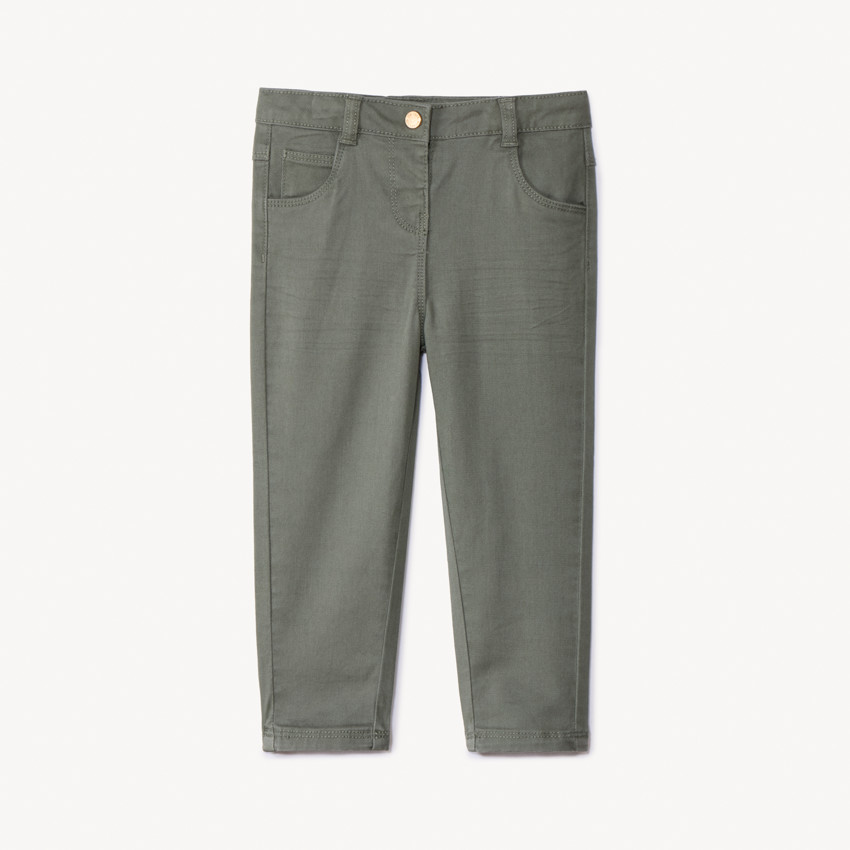 Pantalon en twill uni pour bébé fille
