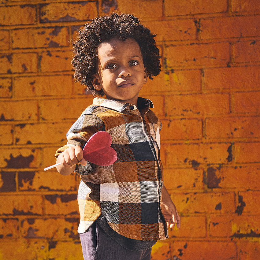 Chemise manches longues a carreaux pour bebe garcon