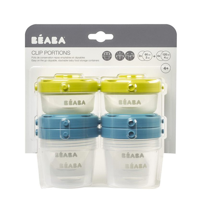 Set de 6 pots de conservation Clip 60/120 ml 