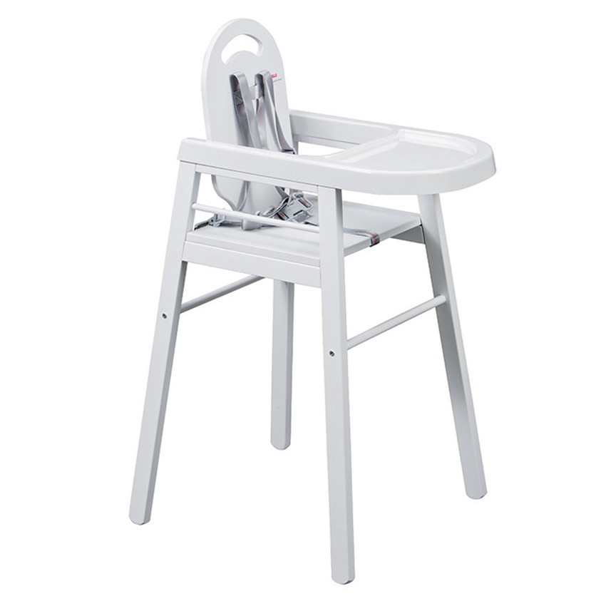 Chaise haute fixe Lili - Laqué blanc 