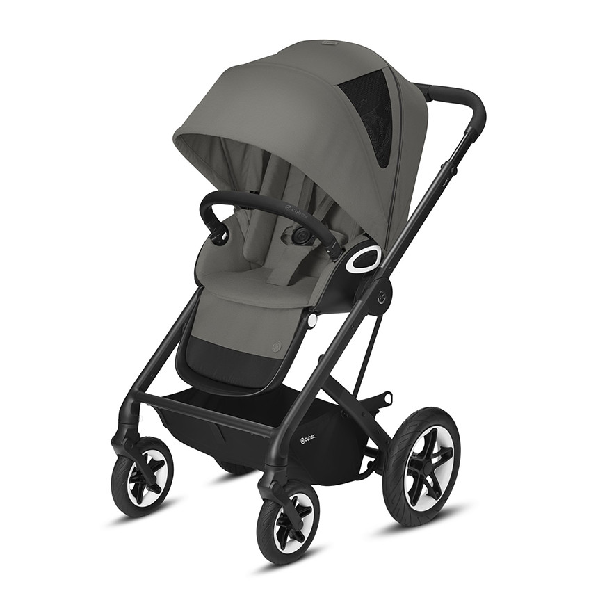Poussette Talos S Lux - Châssis Black - Siège Soho Grey 