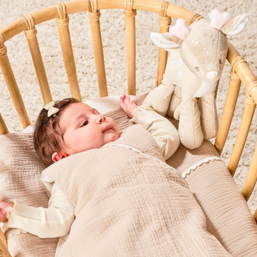 Peluche musicale biche - Velours - Fanfan - Beige -28 cm - Beige (Nattou) - Image 3
