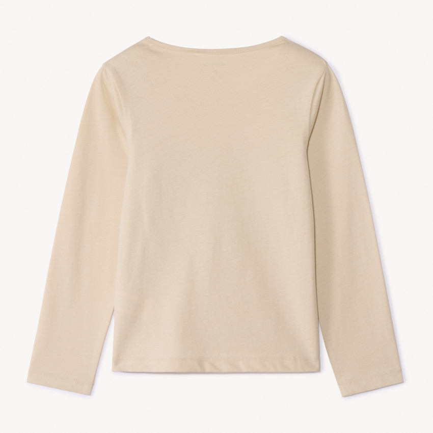 T-shirt manches longues fantaisie pailletée pour fille  