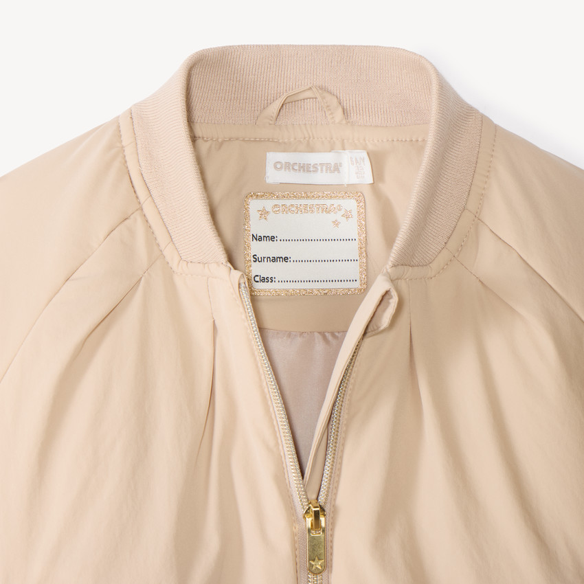 Veste fille style bomber en toile 