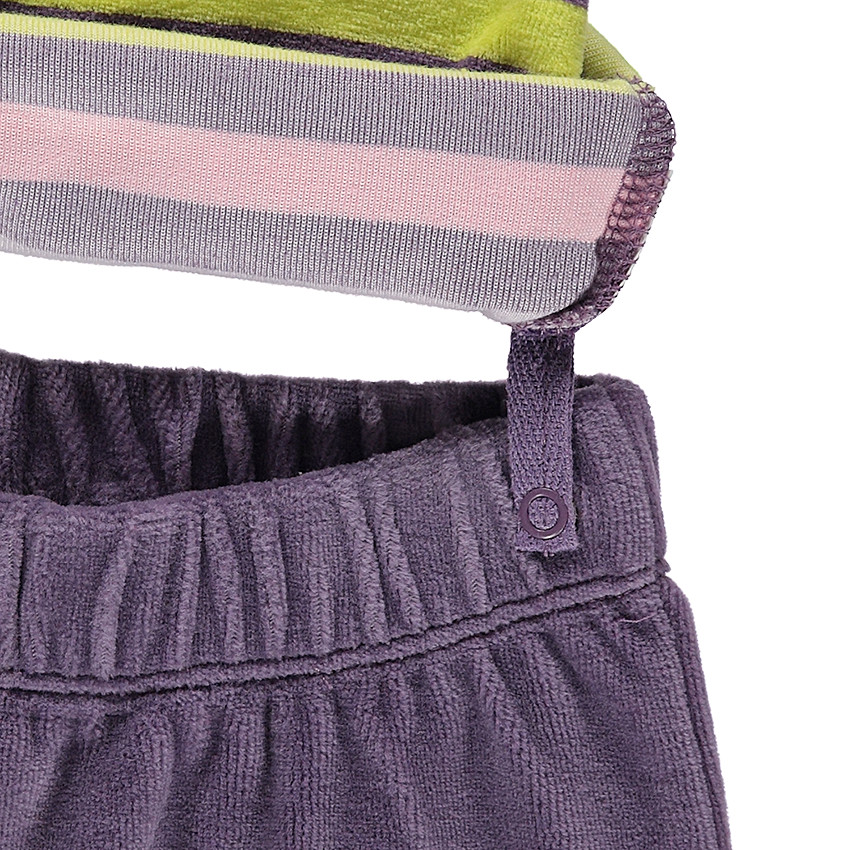 Pyjama en velours rayé adaptée en fonction de l'âge 